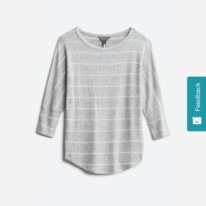 Gray striped sweater